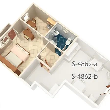 Studio Barbat 4862a Barbat na Rabu
